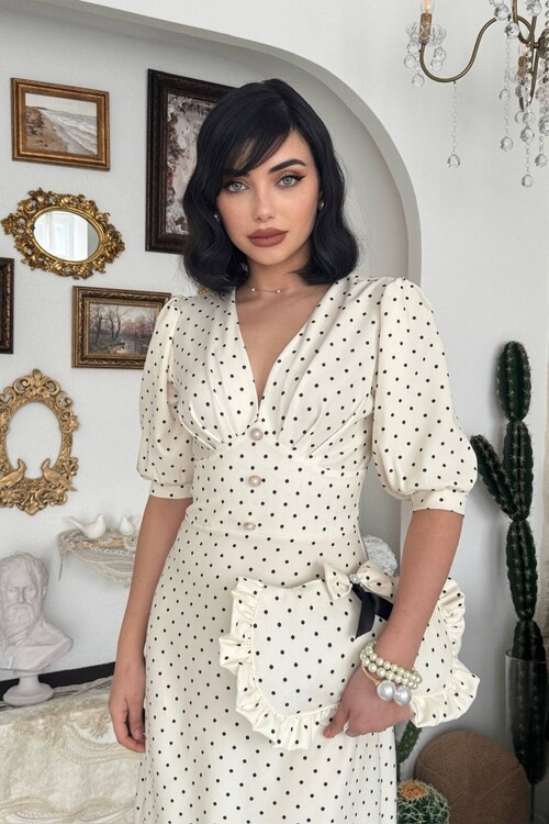 Zoen Düğme Detaylı Elbise