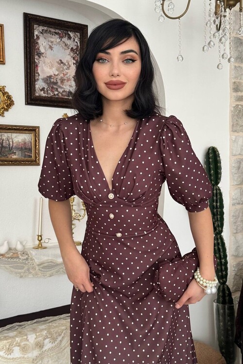 Zoen Düğme Detaylı Elbise