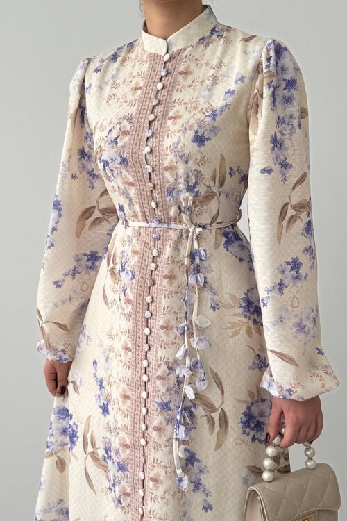 Zorya Düğme Detaylı Elbise