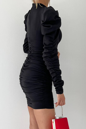 Black Long sleeve Mini Dress