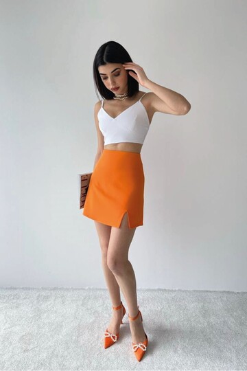 Slit Mini Skirt