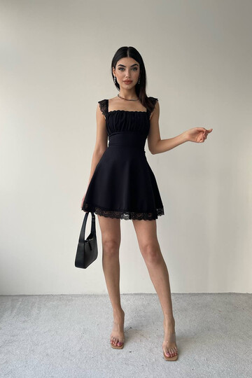 Tina Askılı Mini Elbise