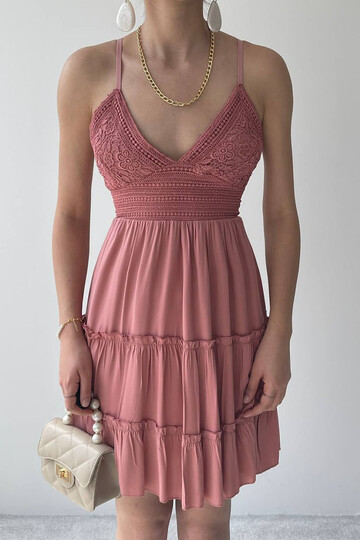 Chest Embroidered Dress