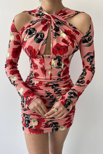 Rose Pattern Dress