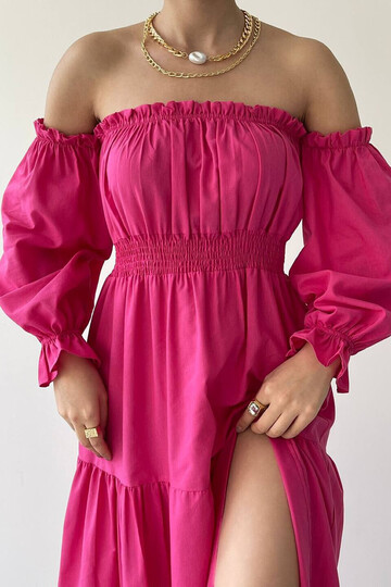 Strapless Slit Dress
