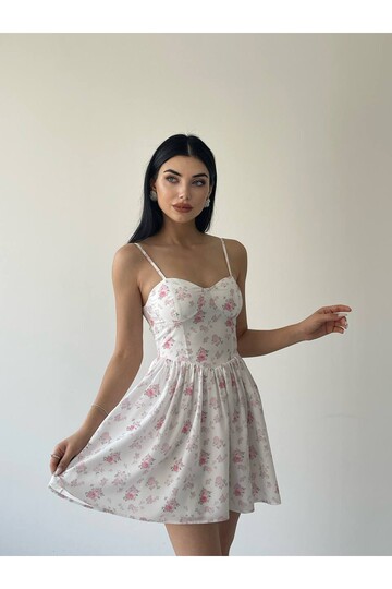 Cindy Askılı Mini Elbise
