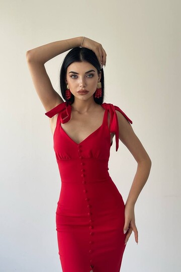 Button Detailed Fish Dress