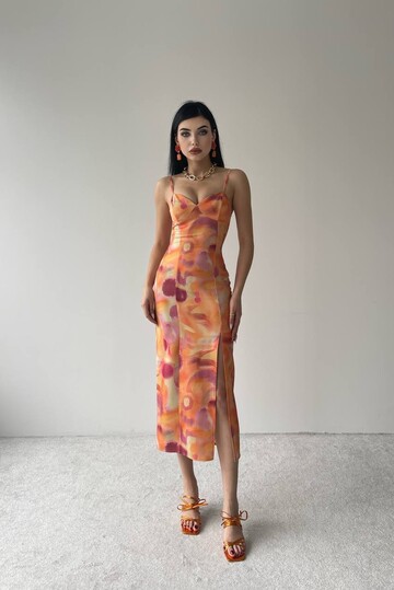 Orangea Strappy Midi Dress