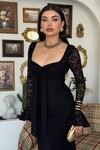 Cesam Gül Detaylı Elbise