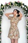 Flowes Kristal Taş Detaylı Elbise