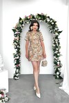Flowes Kristal Taş Detaylı Elbise