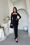 Oplsa Broş Detaylı Elbise