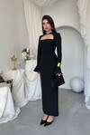 Oplsa Broş Detaylı Elbise