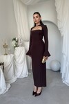 Oplsa Broş Detaylı Elbise