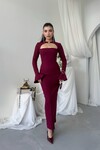 Oplsa Broş Detaylı Elbise