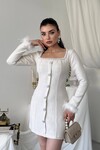 Poner Düğme Detaylı Elbise