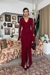 Ruyon Dress with Slit Detail