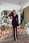 Ruyon Dress with Slit Detail