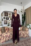 Ruyon Dress with Slit Detail