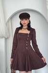 Veras Broş Detaylı Elbise