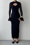 Wexo Dress with Bust Cut-Out Detail