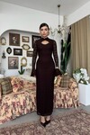 Wexo Dress with Bust Cut-Out Detail