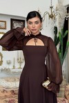 Wome Cape-Detail Dress