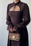 Wome Cape-Detail Dress