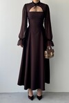 Wome Cape-Detail Dress