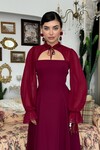 Wome Cape-Detail Dress