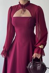 Wome Cape-Detail Dress