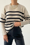 Button Sleeve Detailed Sweater