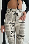 Newspaper Printed Trousers