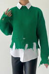 Ripped Pattern Knitwear Sweater
