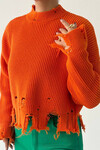 Ripped Pattern Knitwear Sweater