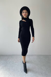 Black Shoulder Detailed Dress
