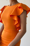 Ruffled Sleeve Mini Dress