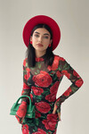 Floral Rose Pattern Dress