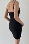 Eve Black Strappy Classic Mini Dress