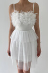 Kayla Mini Dress with Ruffled Skirt and Tulle