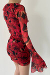 Rayne Mini Tulle Rose Pattern Dress