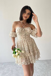 Floral dress with balloon sleeves