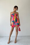 Colorful Strapless Dress