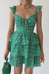 Green Flounce Dress