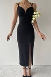 Dress with backless kiss neck