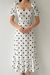 Polka dot patterned dress