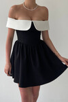 Nalia White Collar Mini Dress