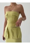Strapless Pocket Midi Dress