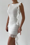 Milena Beyaz Tül Mini Elbise