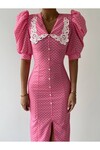 Tiwigy pink Midi Polka Dot Dress